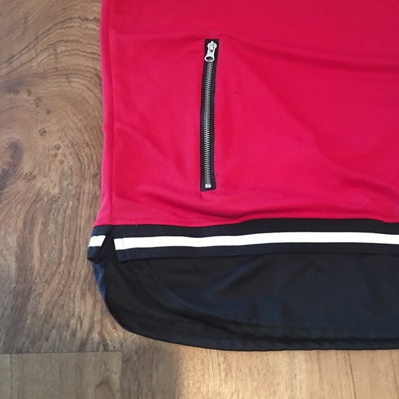 ‼️2/$18‼️Carbon Red and black Zipper Jersey - Picture 2 of 5